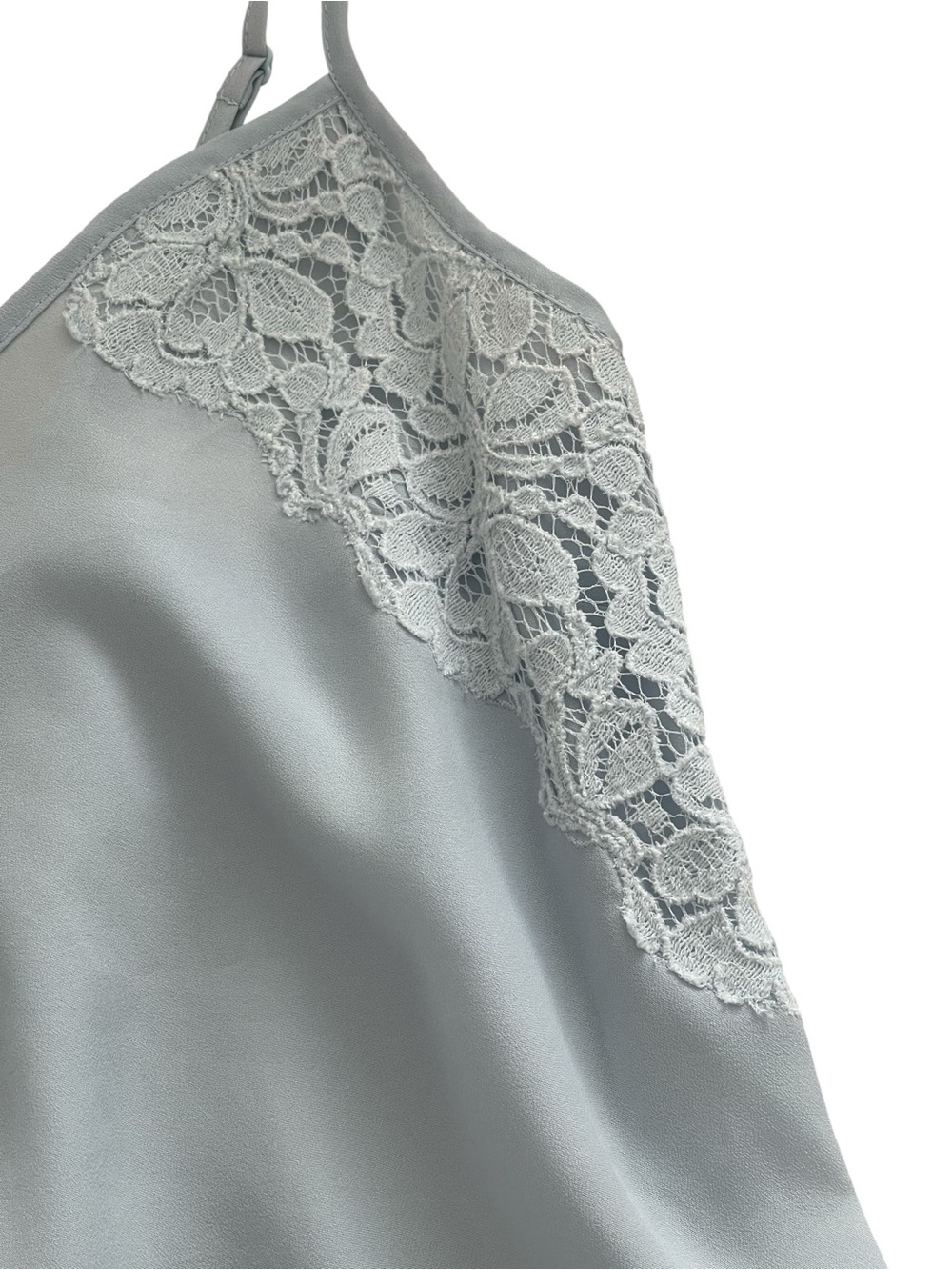 Talula Light Blue Satin Lace-Trim Camisole - Picture 4 of 6